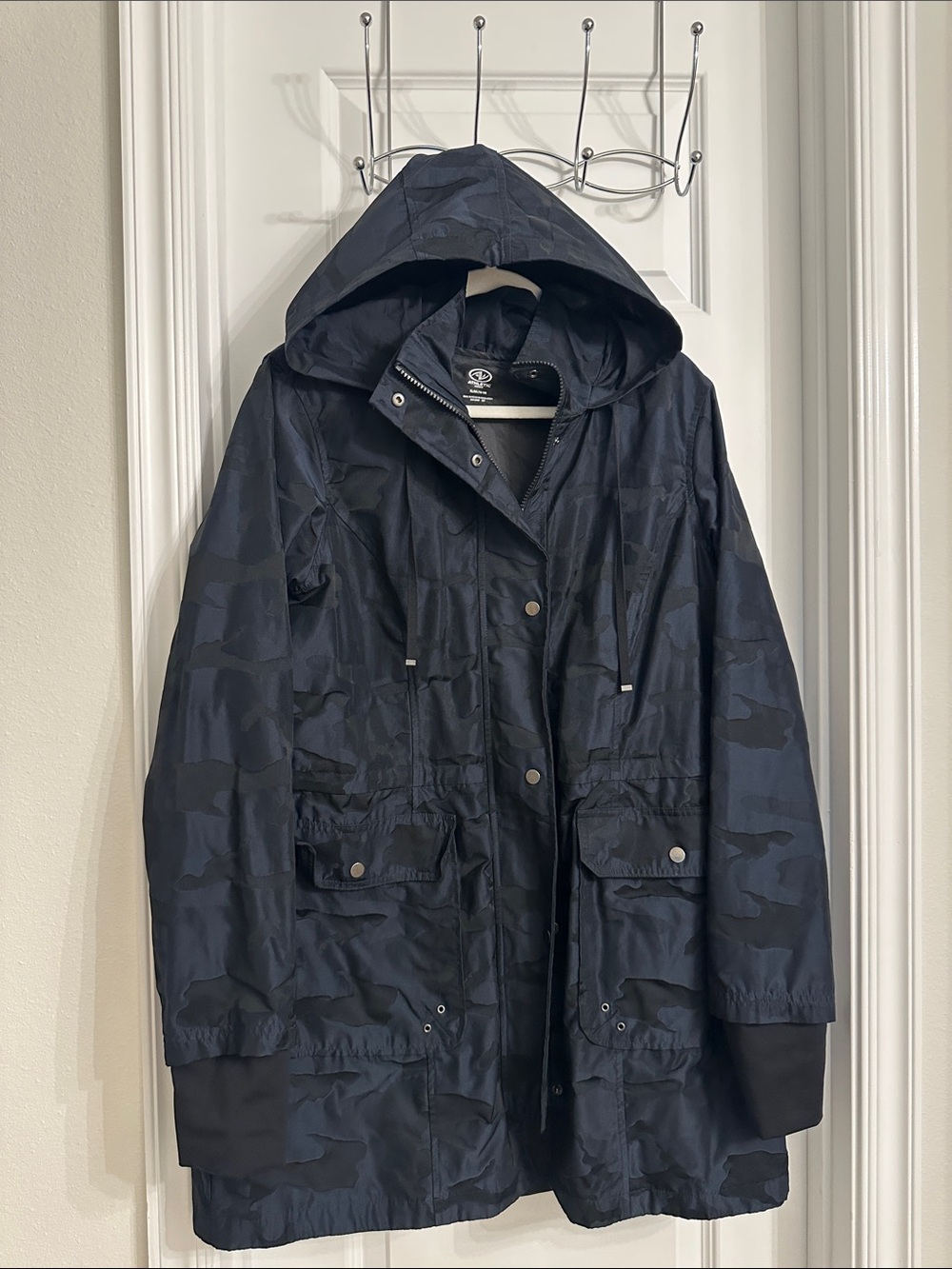 Athletic Works Navy Camouflage Hooded Utility Jacket